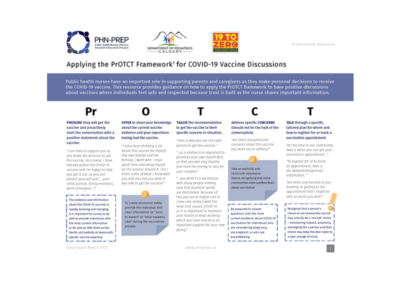 Applying the PrOTCT Framework for COVID-19 Vaccine Discussions
