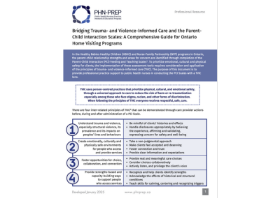 Bridging Trauma- and Violence-Informed Care and the Parent-Child Interaction Scales: A Comprehensive Guide for Ontario Home Visiting Programs